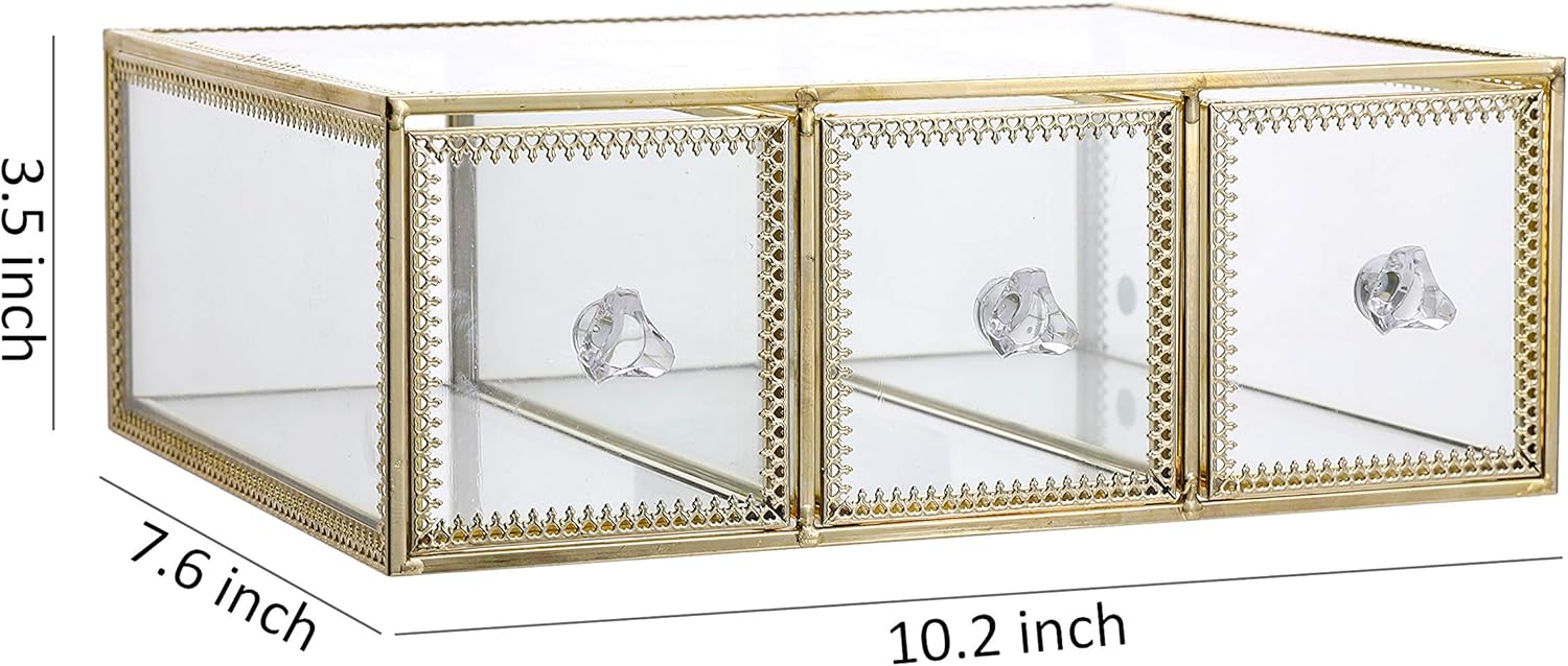 Makeup Organizer, Cosmetic Display Cases for Makeup, Jewelry, 3 Drawer: Home Improvement