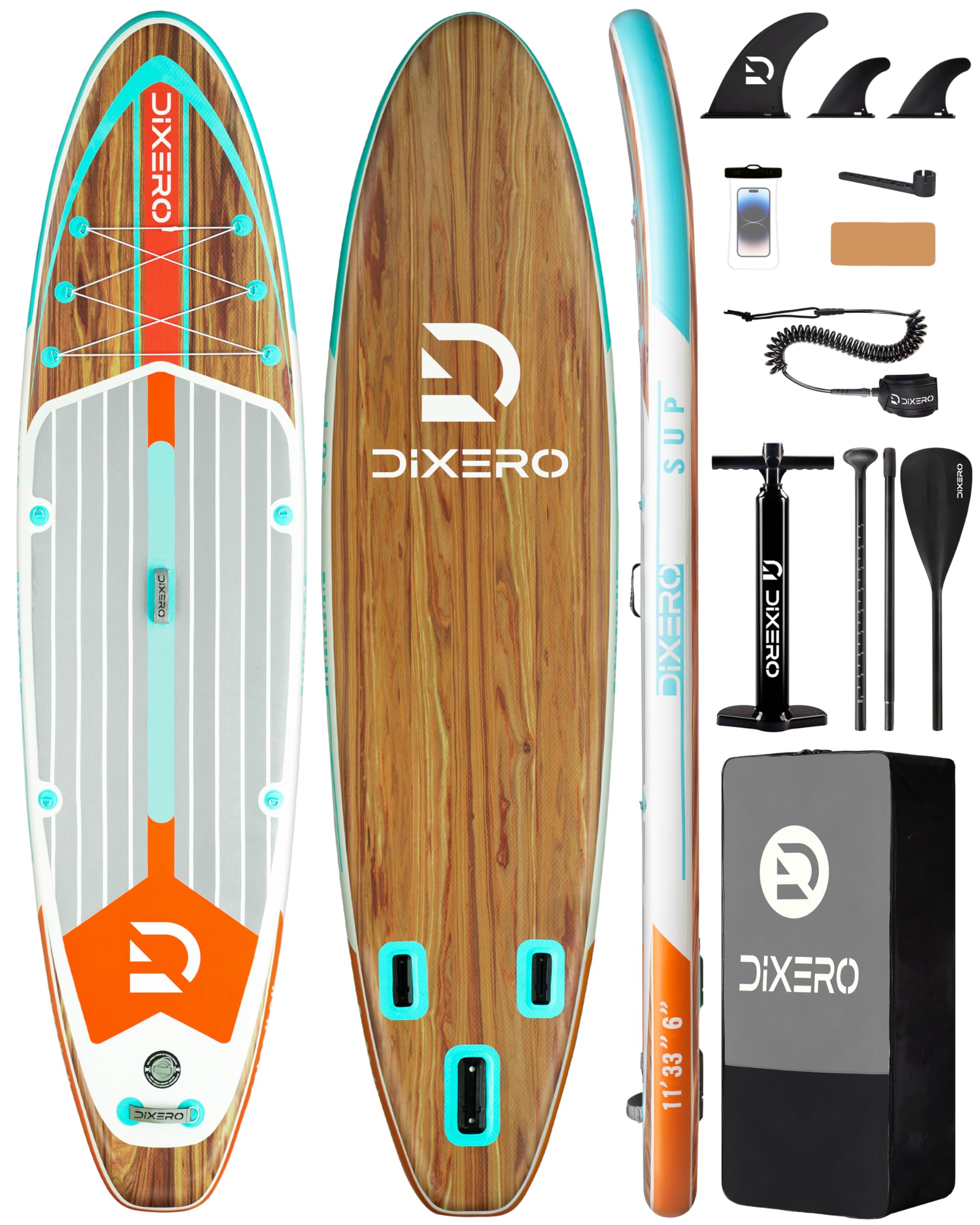 Dixero Inflatable Stand Up Paddle Board with SUP