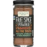 Frontier Co-op Five Spice Powder, 1.92 oz - Seasoning Mix of Cinnamon, Fennel Seed, Cloves, Star Anies, and White Pepper - Fo
