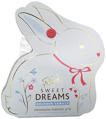 Feodora Täfelchen Hasen-Formpackung Vollmilch Bourbon Vanille, 8er Pack (8 x 75 g)