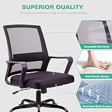 T-THREE Adjustable Ergonomic Office Chair Mesh Back Lumbar Support Black view 6