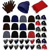 36x Winter Gloves, Beanies, Fleece Scarves Unisex Bulk Pack Donation Charity Care Bundle