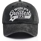 World's Greatest Dad Mom Uncle Aunt Pappy Grandma Grammy Grandpa Hat, Adjustable Embroidered Family Members Baseball Cap