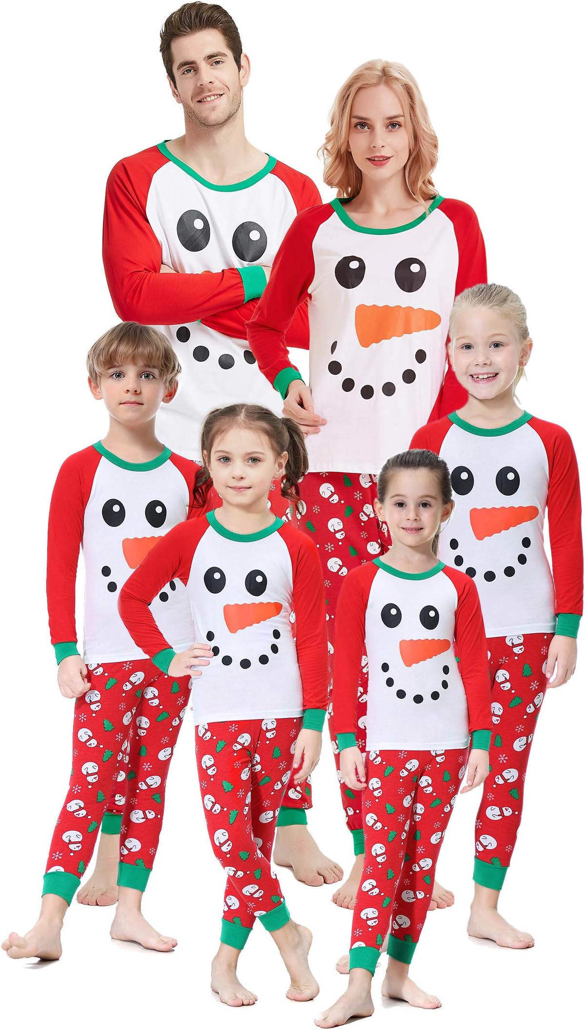 Matching Family Christmas Pajamas Boys Girls Snowman Jammies Children Gift Set Size 10