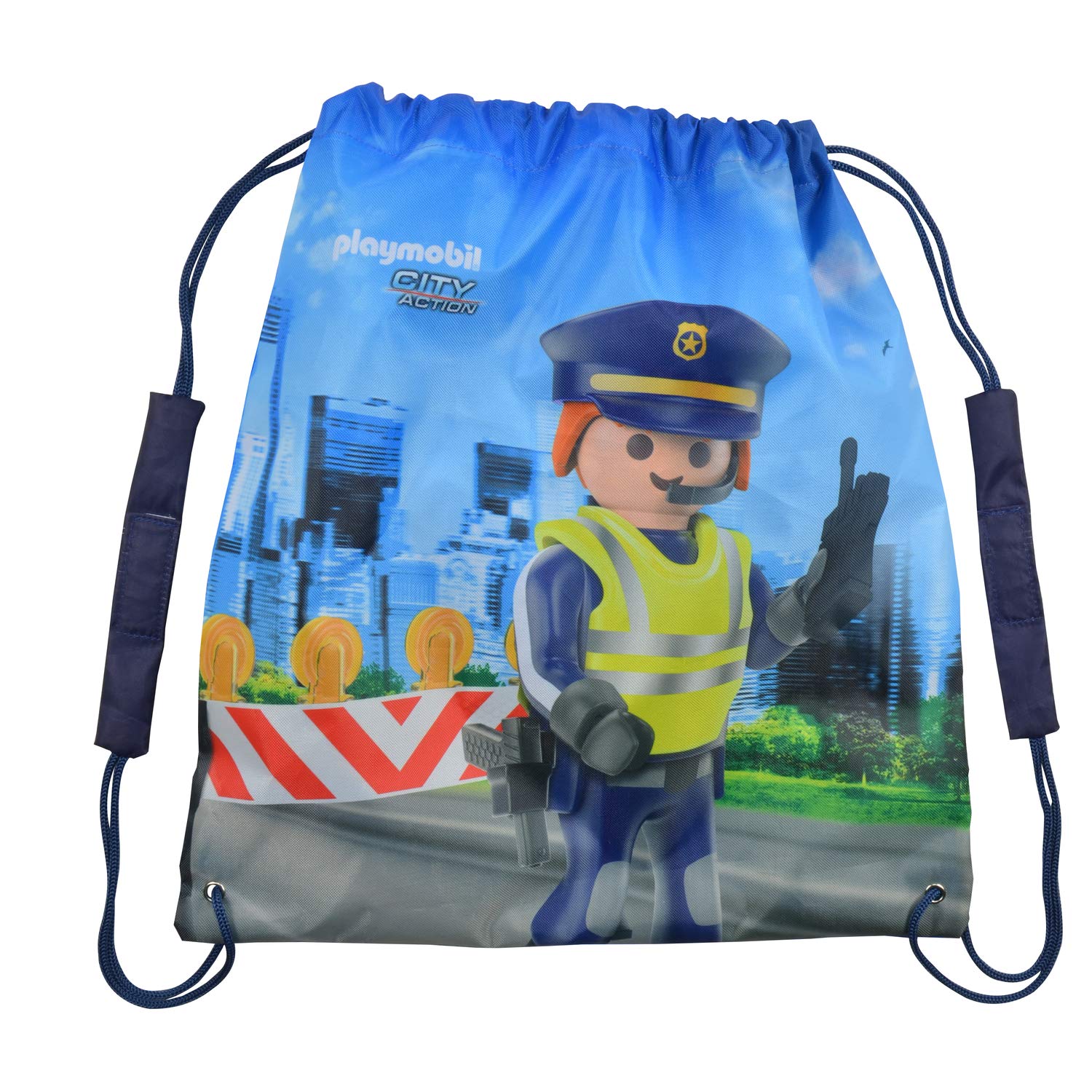 Playmobil City Action Gym Bag 38 x 35 cm Polyester Sports Bag, Police Motif, 38, Police Motif