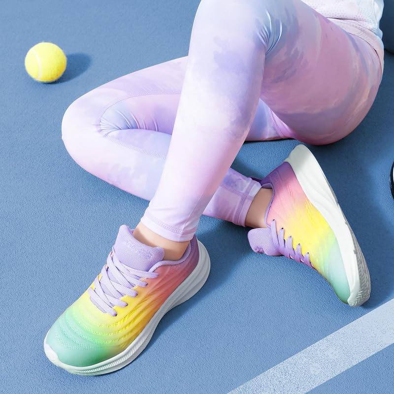 Turnschuhe Kinder Sportschuhe,Regenbogen/Lila,28.5