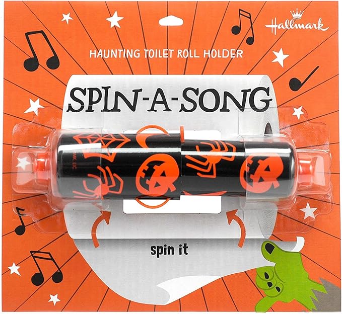hallmark Home Spin A Song Musical Toilet Paper Holder, Halloween