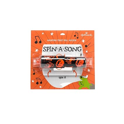 Hallmark Home Spin A Song Musical Toilet Paper Holder Halloween