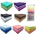 Misscrafts 42pcs 8"X8" 1.5mm Thick Soft Felt Nonwoven Fabric Sheet Pack DIY Craft Patchwork Sewing Square Assorted Colors with Thread Bag