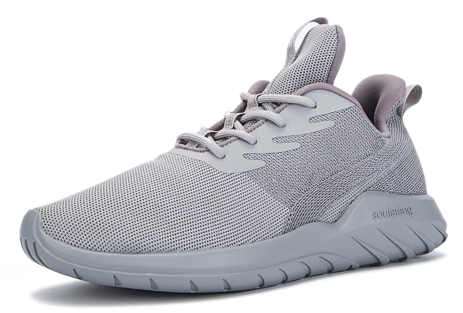 Soulsfeng Men Women Unisex Casual Fashion Sneakers Lightweight Breathable Athletic Sport Shoes (Men US11=EUR45=29CM, Grey)