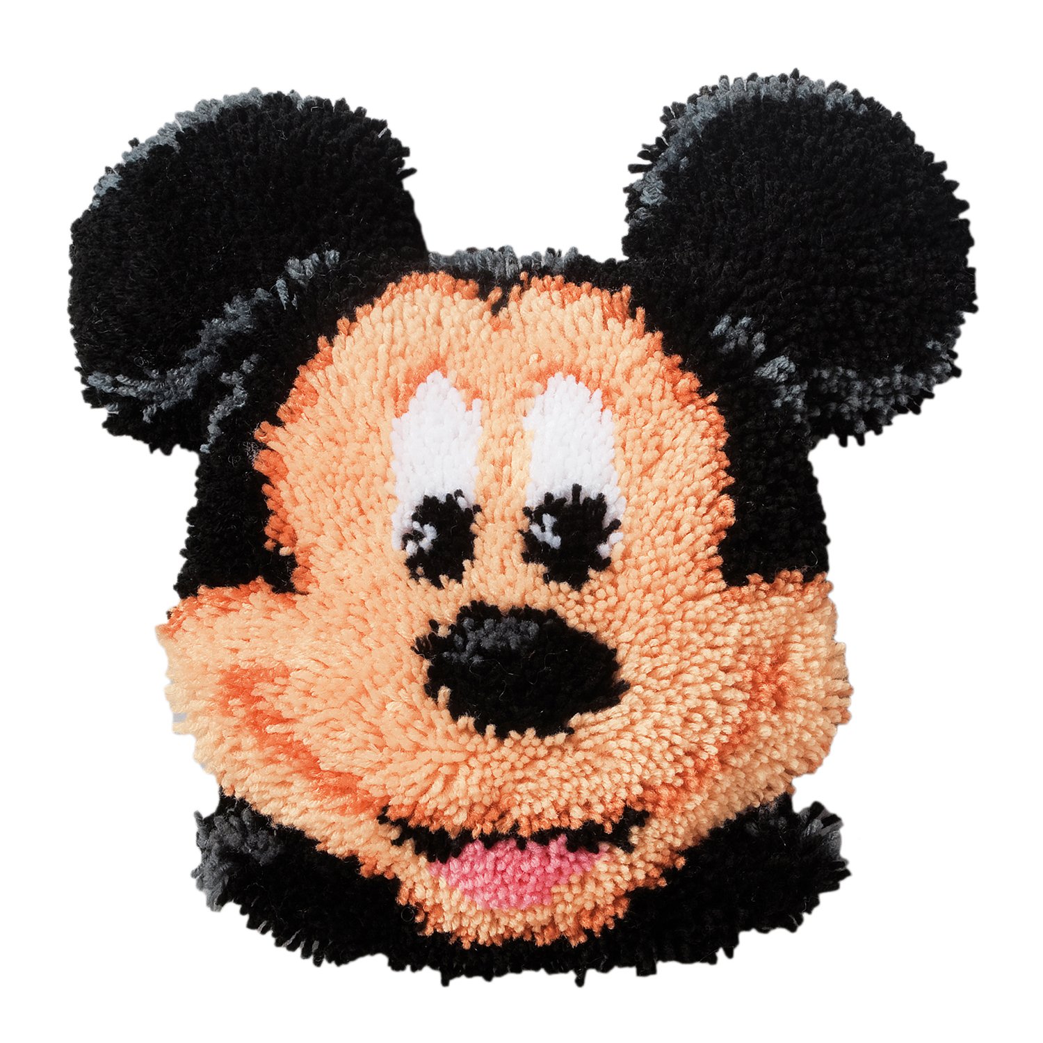 Vervaco Mickey Mouse Shaped Cushion Latch Hook Kit, Multi-Colour