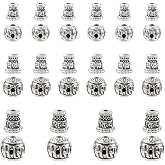 Craftdady Tibetan Silver Guru Beads 3-Ways Buddha Mala Prayer Beads Cap for Necklace Jewelry Making