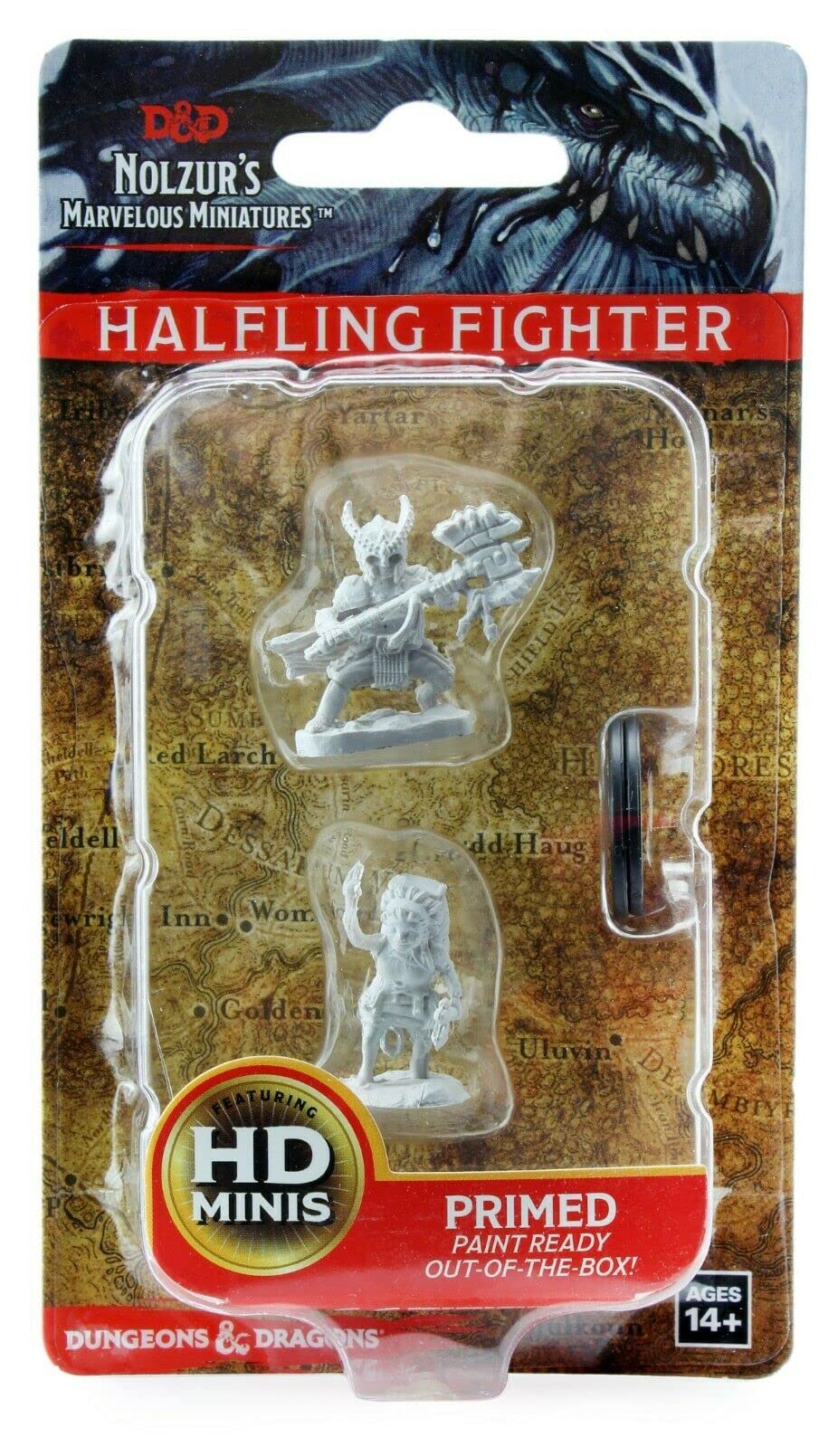 WizKids D&D Nolzur's Marvelous Miniatures: Female Halfing Fighter (6 Units)