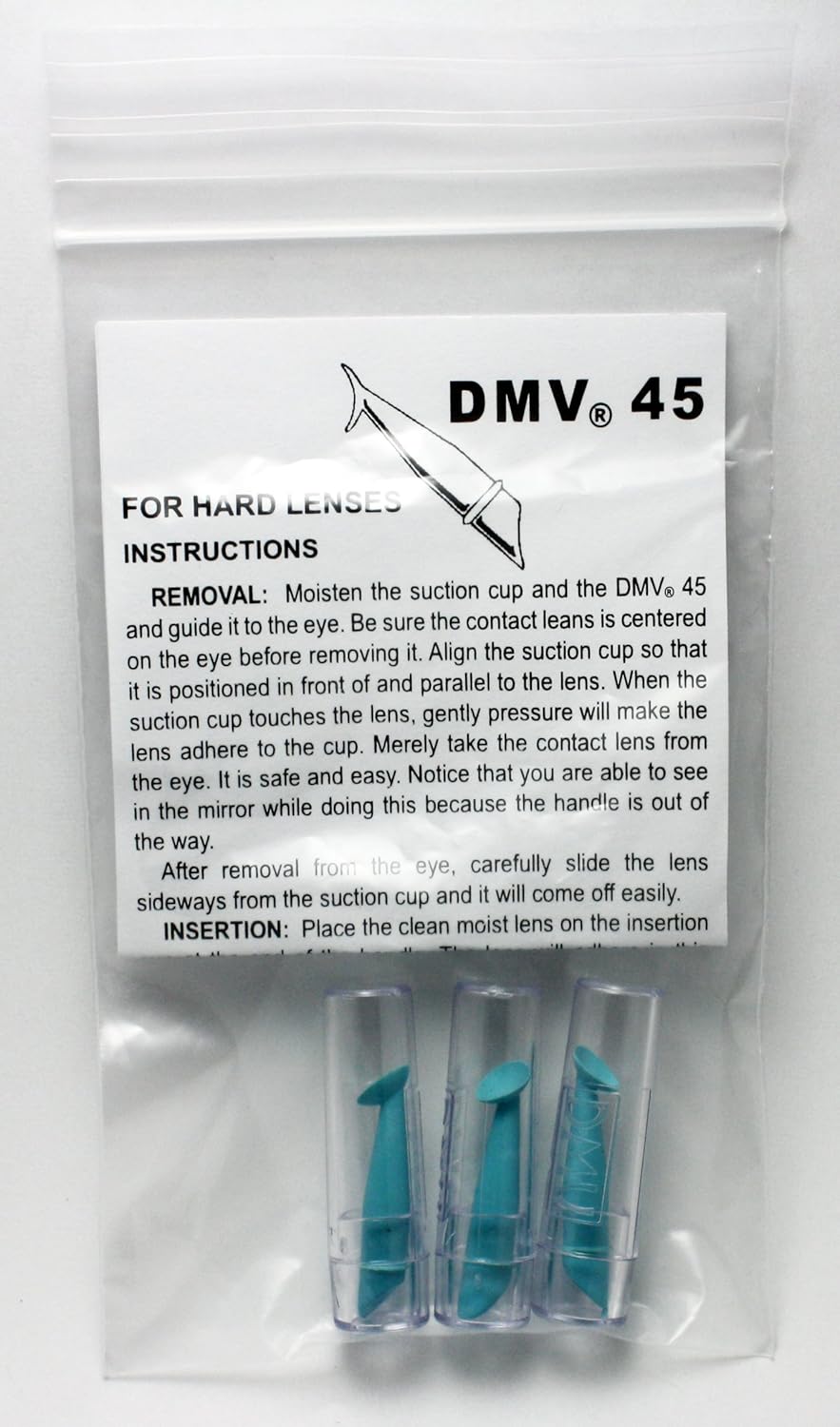 DMV 45 Angled Hard Contact Lens Remover and Inserter (3) by