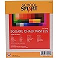 School Smart Square Chalk Pastels, Assorted Colors, Set of 24