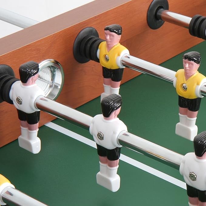 Jago - Futbolín de madera y altura regulable – color caoba: Amazon.es: Juguetes y juegos