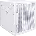 Sound Town 1600 Watts 15” Powered Subwoofer with 2 Speaker Outputs, Plywood Enclosure, and 2 Wheels, White (CARPO-15SWPW)