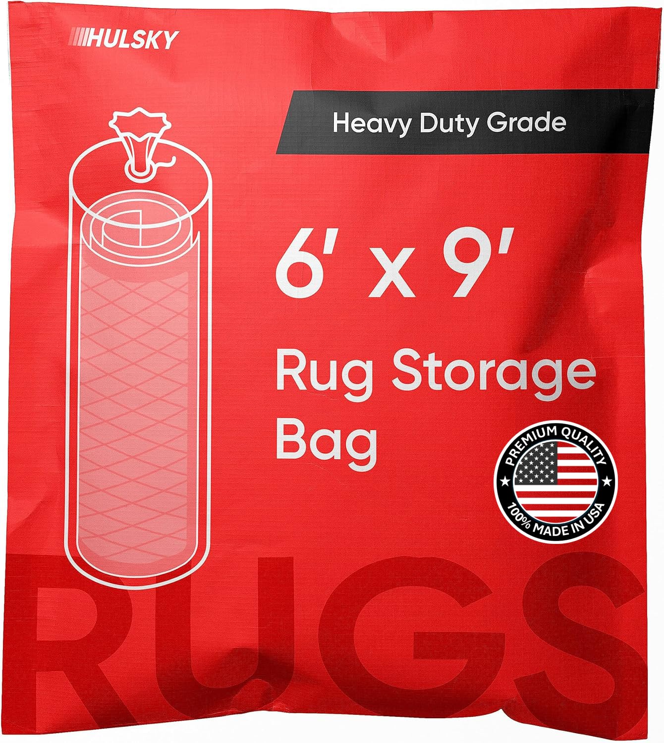 Hulsky Heavy Duty Rug Storing Bag for Packing, Moving and Shipping ...