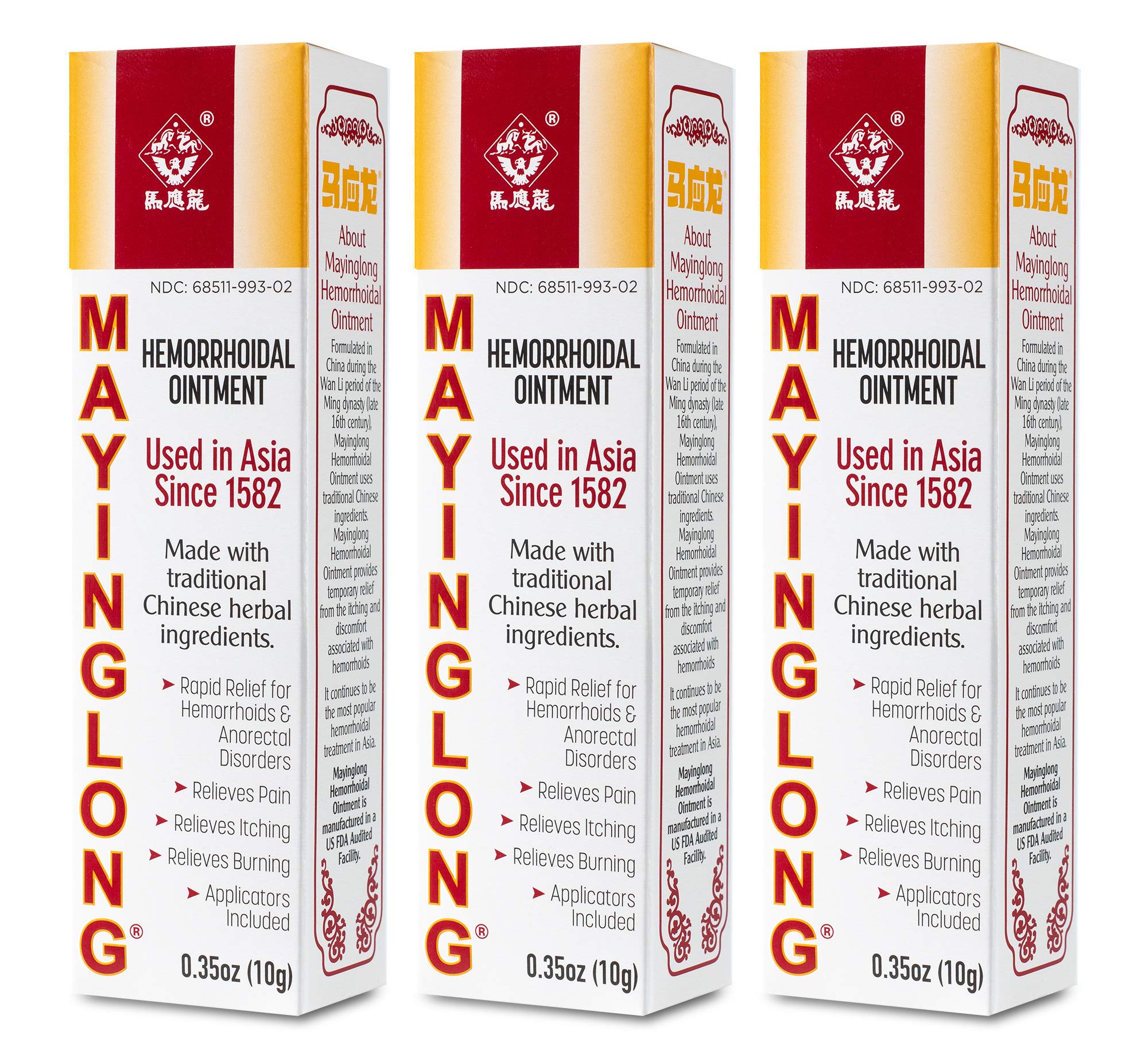 Photo 1 of Mayinglong Musk Hemorrhoidal Ointment, Helps Relieve Itching, Burning, or Discomfort Fast (3 Pack)