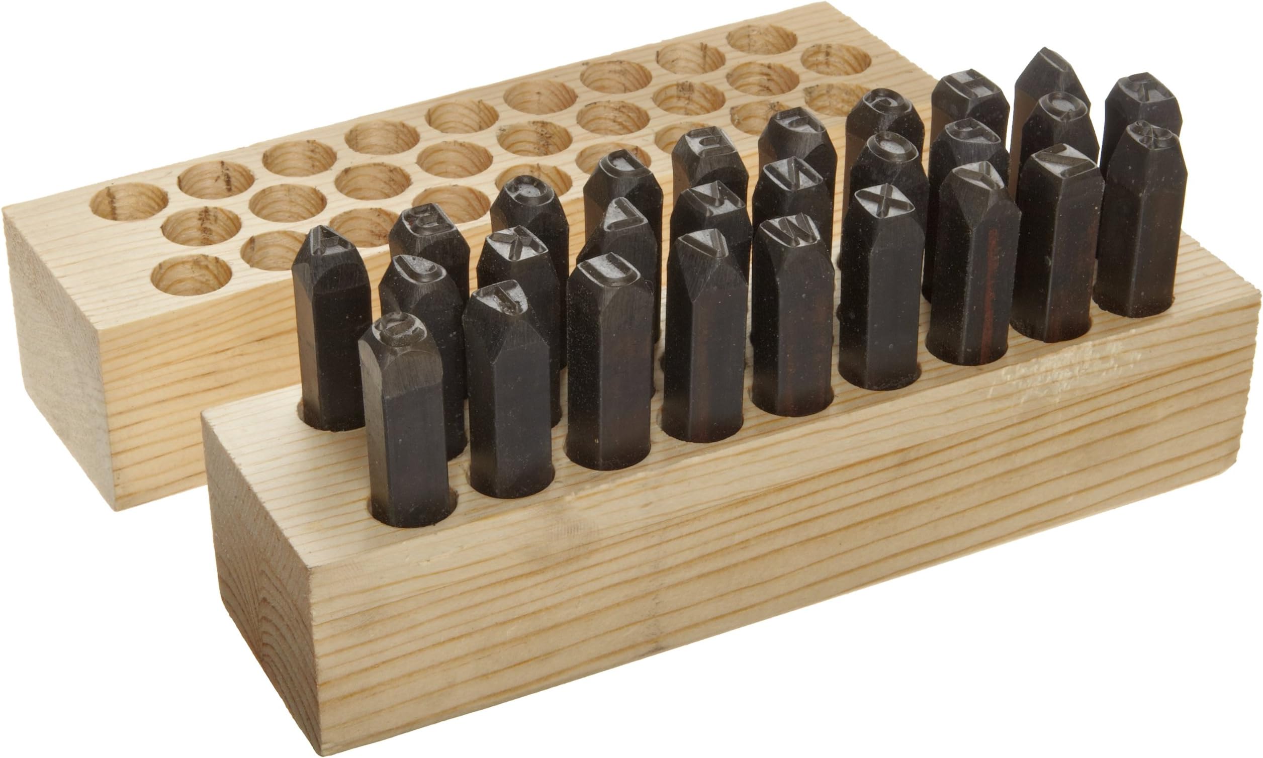 Young Bros 07272 27 Piece Hand Cut Stamp Letter Set, Steel, 5/16" Character Size