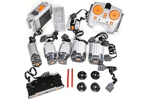 ASTEM 18pcs Power-Function-Motor-Set Compatible with Technic-Parts. Including Train-Motor Servo-Motor XL-Motor-L-Motor Speed-Control Remote Controller for MOC EV3.
