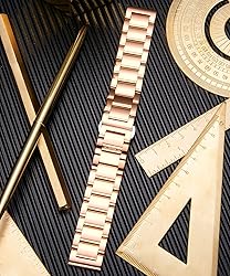 BINLUN Thick Stainless Steel Watch Band Metal Heavy