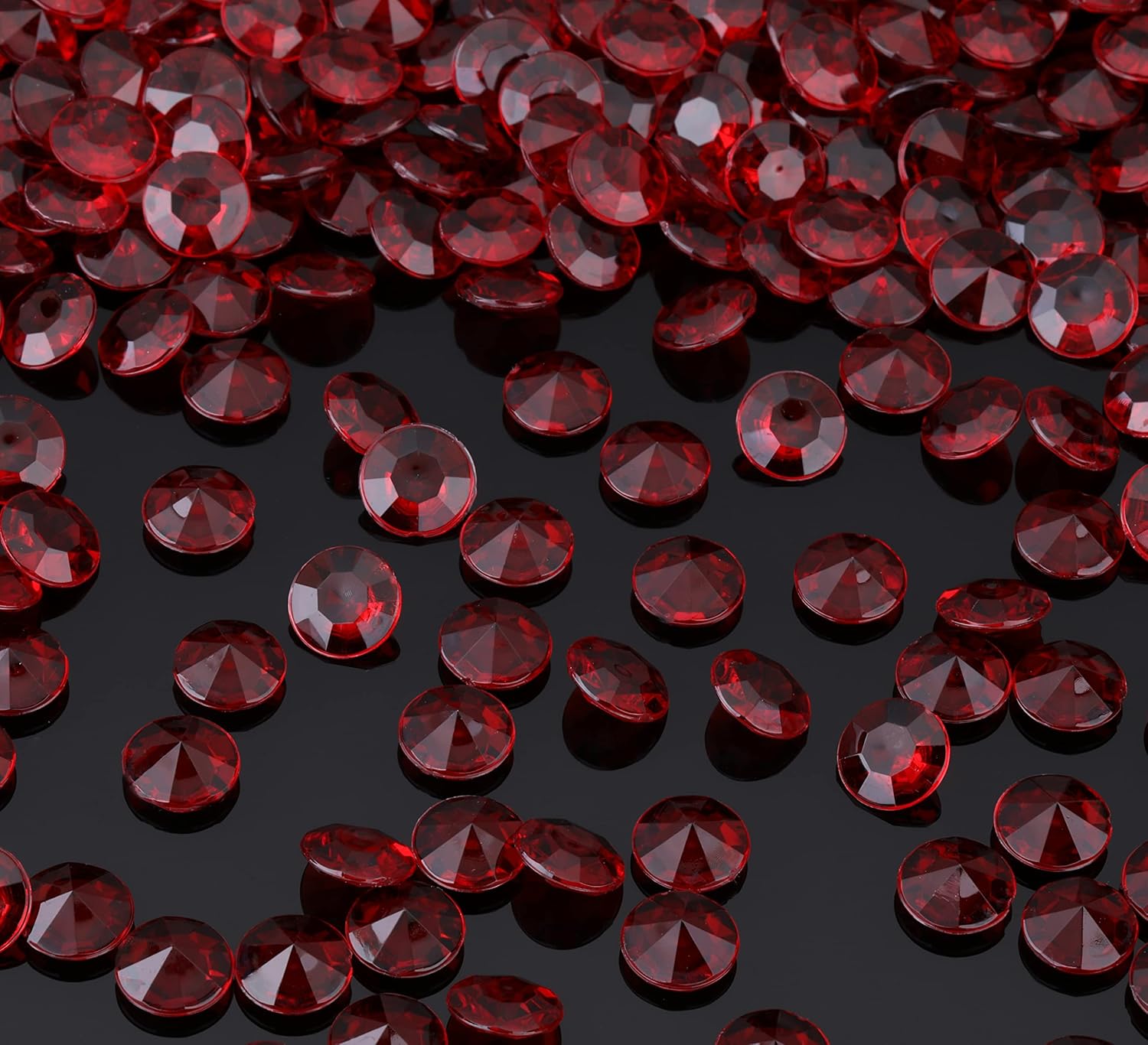 Vase Fillers - Gajozon 1200pcs 0.39inches Acrylic Diamonds Crystals Acrylic Gems Wedding Table Scatter Gemstones Christmas Party Decorations Bridal Shower Vase Fillers (0.39 inches, Burgundy)