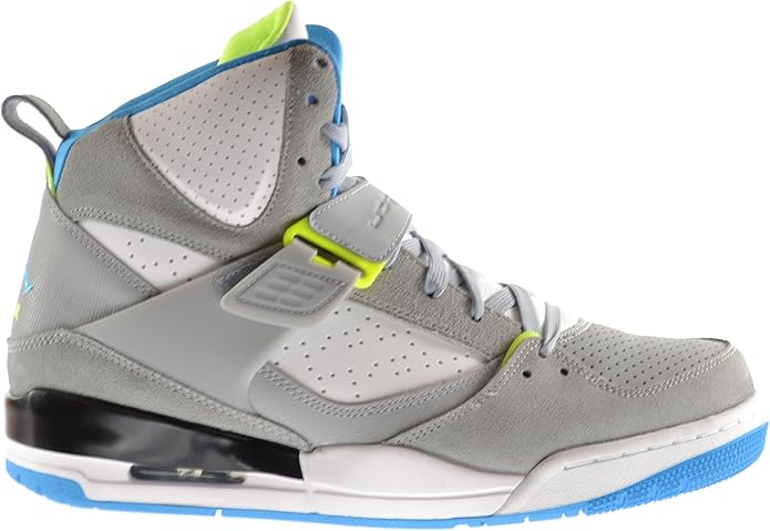 Amazon.com | Jordan Flight 45 High Men's Shoes Wolf Grey/Dark Powder Blue-Volt Ice-White 616816 