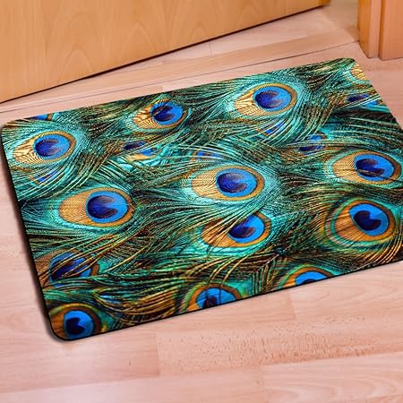 Amazon Com Horeset Fashion Peacock Door Mats Indoor Bathroom