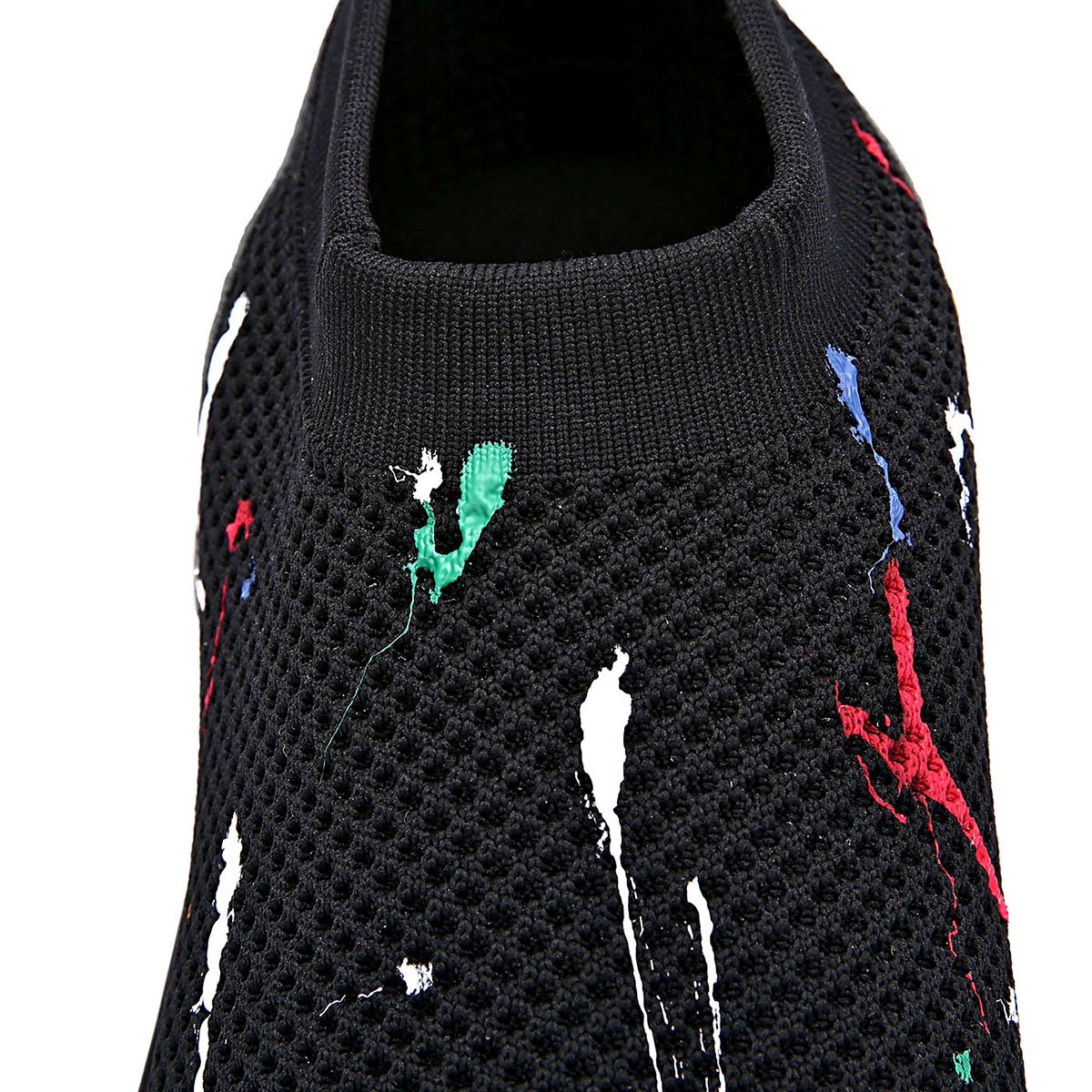 Soulsfeng Men’s Mesh PU Fashion Sneakers Breathable Lightweight Casual Sports Shoes Black (8 B(M) US=EUR39=UK5.5, PH-Black)