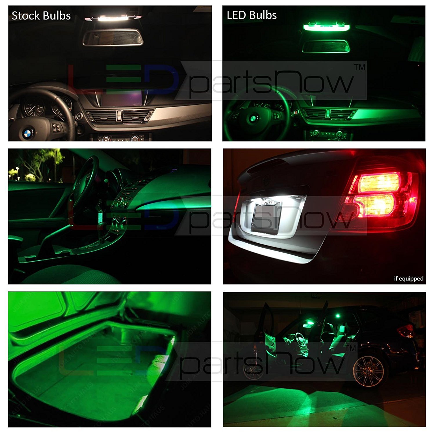 Car Truck Light Bulbs 15 Pc Green Led Car Interior Light