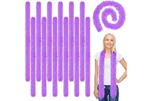 Xtinmee 24 Pcs 5 ft Feather Boas Artificial Fluffy Boas Decoration Feather Scarf for Women Halloween Tea Party