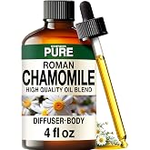 Kukka 100% Pure Roman Chamomile Essential Oil for Skin, Diffuser, 4 Fl Oz | Undiluted Roman Chamomile Oil for Sensitive Skin Care, Diffuser Aromatherapy, Massage &amp; DIY