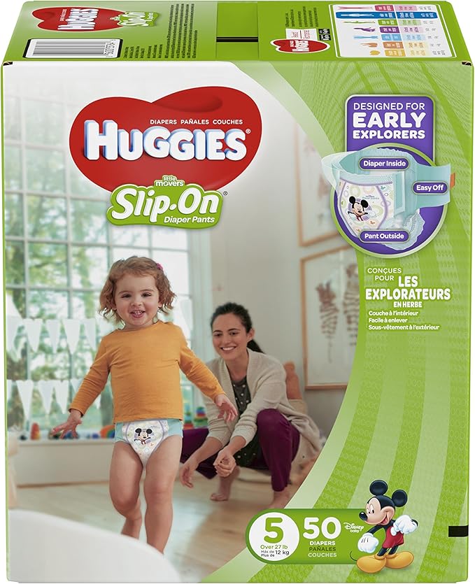 HUGGIES LITTLE MOVERS SlipOn Baby Diapers, Size 5, 50ct Amazon.ca Health & Personal Care