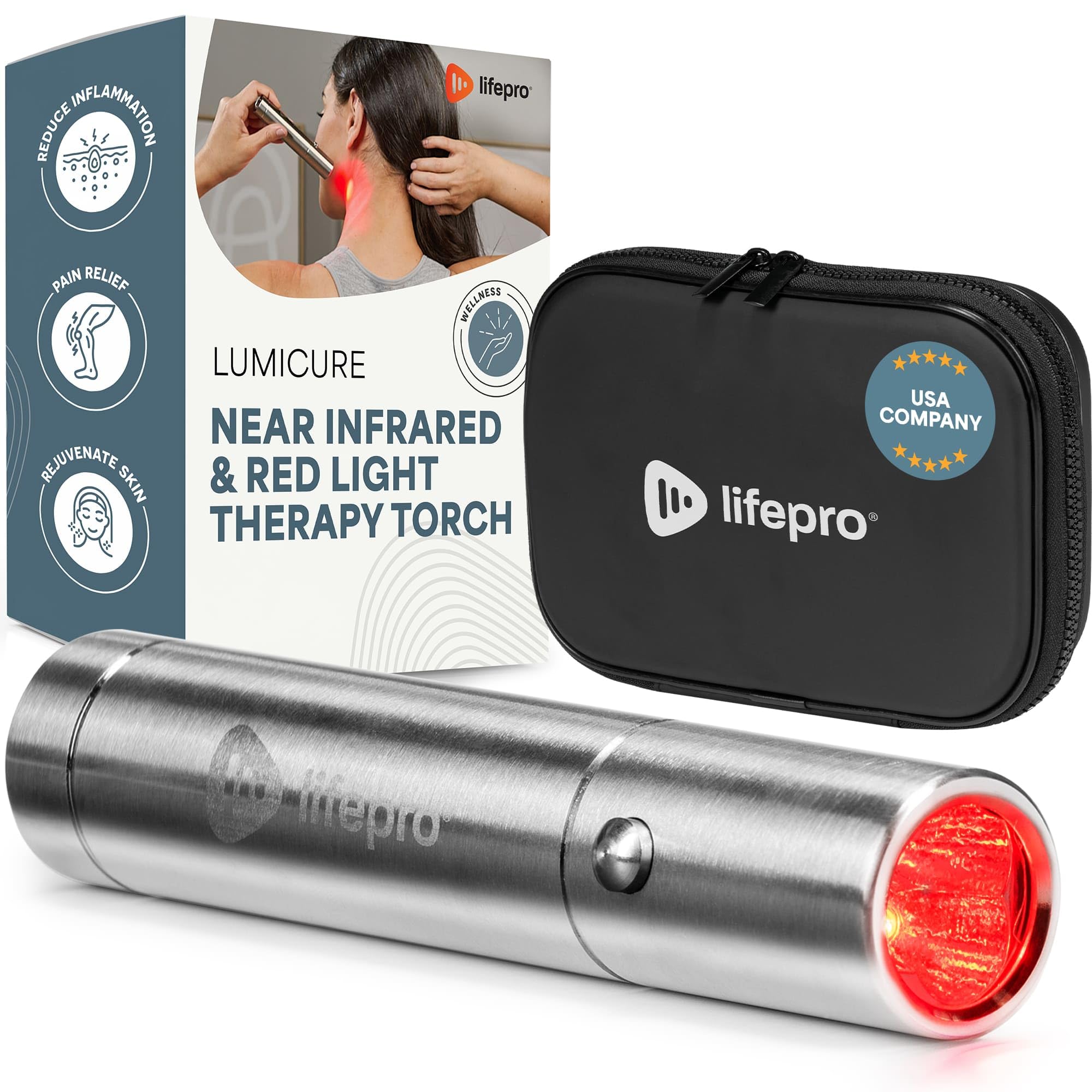 Photo 1 of LifePro Infrared & Red Light Therapy for Body Joints & Muscles Pain Relief, Portable Red Light Therapy Device, Near Infrared Light Therapy for Body & Face Reduce Inflammation - Use 3 wavelengths