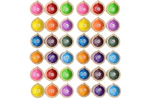 CRAFTSMAN SATVIK 24 Pc Multicolor Clay Diya Terracotta Dia Traditional Puja Vilakku Oil Lamp Natural Mitti Diya Tea Light Welcome Diwali Deepawali Navratri Pooja Décorations Decor Indian Housewarming Gift Items