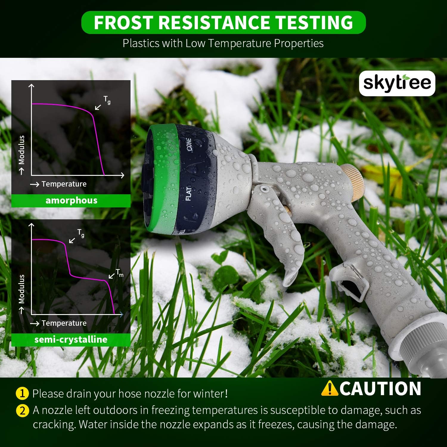Garden Hose Nozzle, High Pressure Metal Hose Spray Nozzle for Garden Hose, 7 Function Sprayer Nozzle in Lawn and Garden : Garden & Outdoor