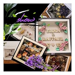 Muzilife 8x8 Shadow Box Picture Frame with Linen