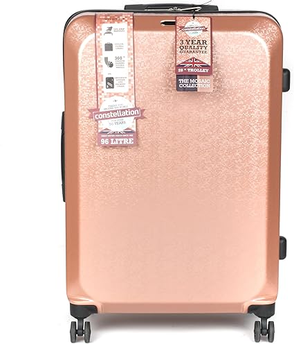 constellation marble bevelled edge suitcase