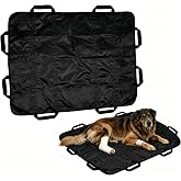 Dog Stretcher for Large Dogs, Portable Foldable Emergency Pet Gurney, Heavy-Duty Oxford Fabric Rescue Sling with 8 Handles, Lightweight for Stairs &amp; Outdoor, 300 lbs Capacity, 48x30 Inches