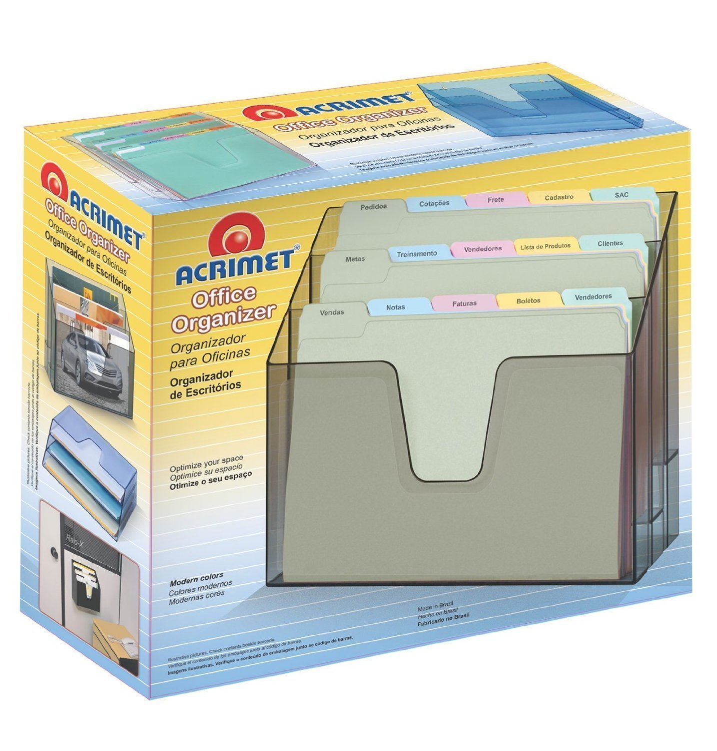 File Folder Racks & Holders 860.VM.O Acrimet Horizontal Triple File