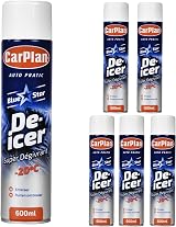CarPlan BLUE Star De-Icer 600 ml Pack of 6 Fast-Acting Windscreen Defogger