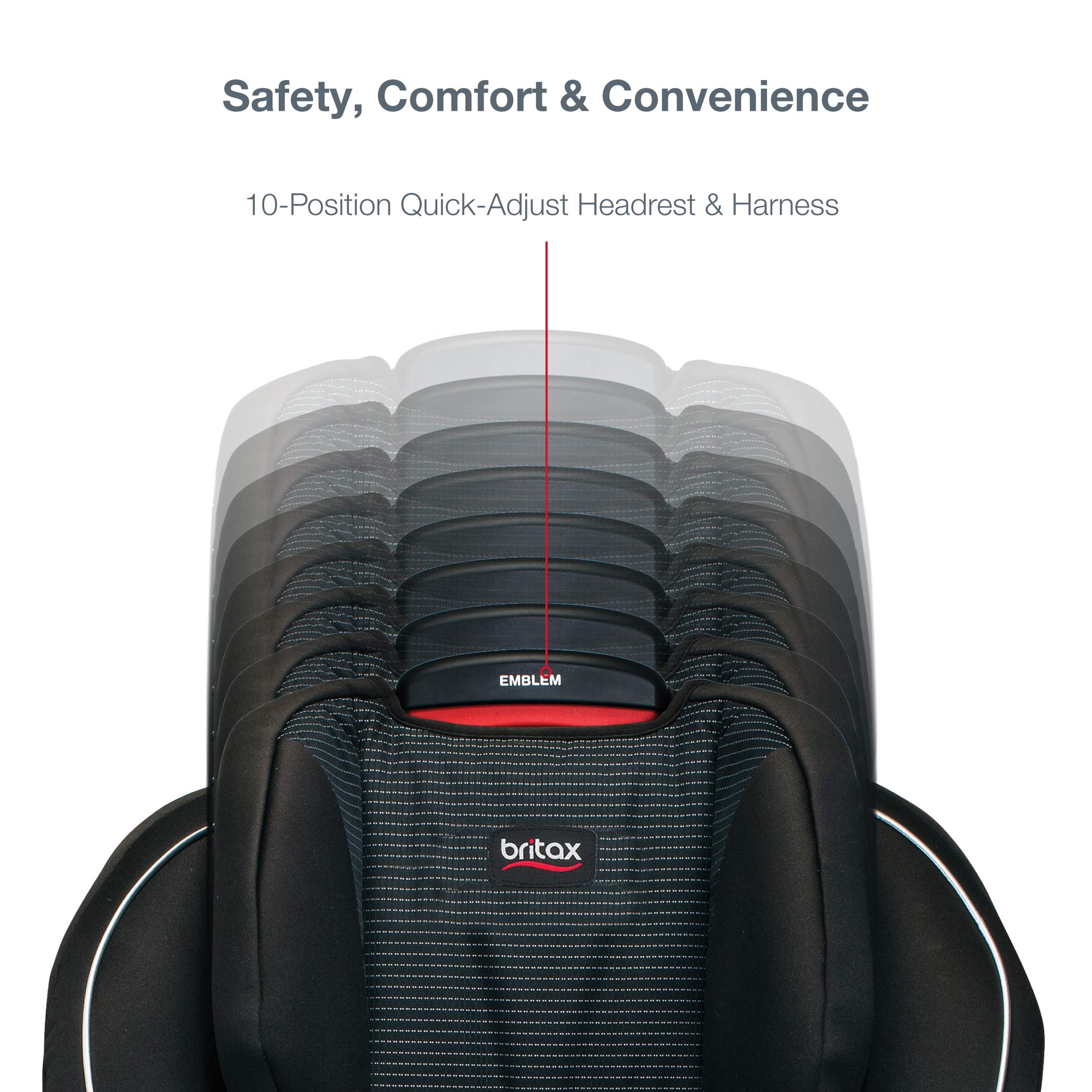 Britax Emblem 3 Stage Convertible Car Seat - Rear & Forward Facing 5 to 65 Pounds - 2 Layer Impact Protection, Dash