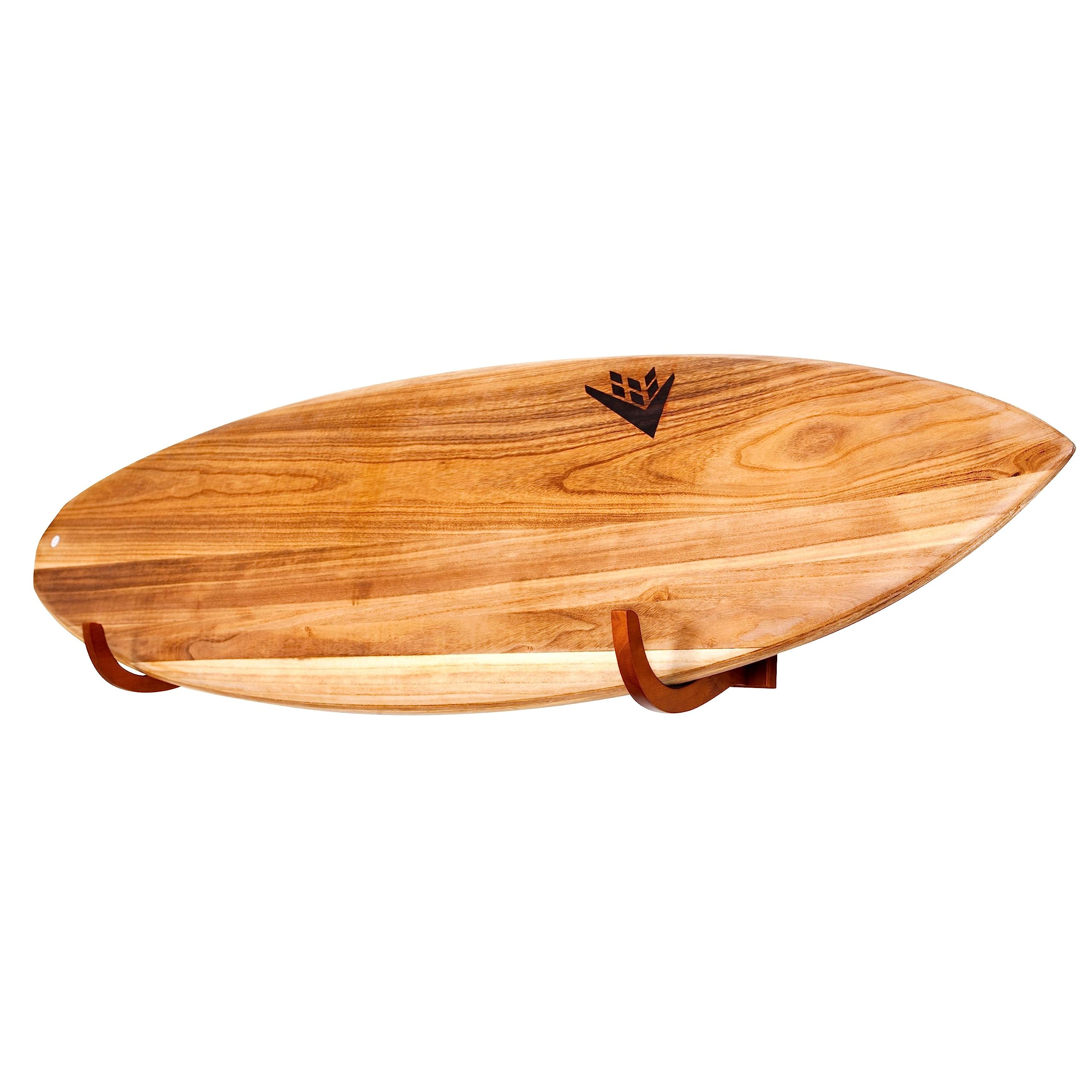 Cor Surf Bamboo Surfboard Wall Mount | The Original Single Surf Rack (Dark Wood)