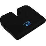 Everlasting Comfort Car Seat Cushion - Truck Seat Cushion - Wedge Cushion - Body Heat Responsive - U Cut-Out Design