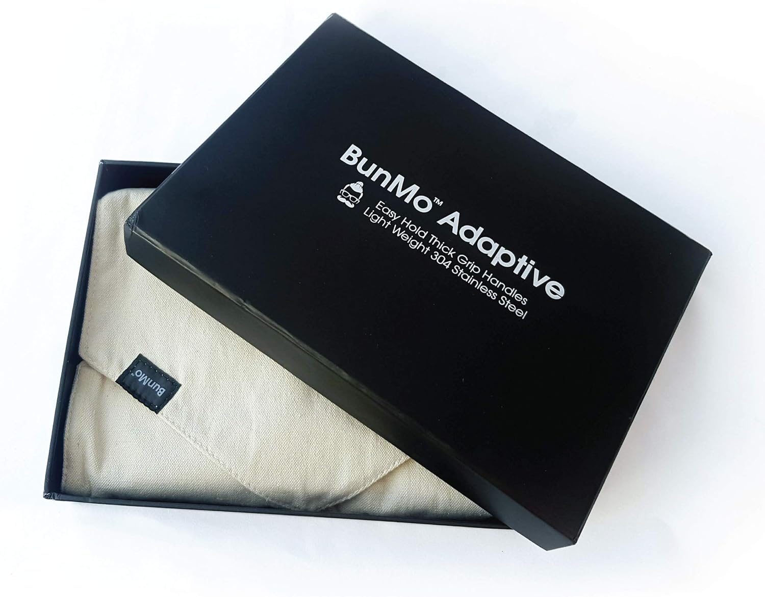 BUNMO Adaptive Utensils for Elderly/Arthritis/Weak Hand Grip & Handicapped - Convenient Travel Pouch: Health & Personal Care