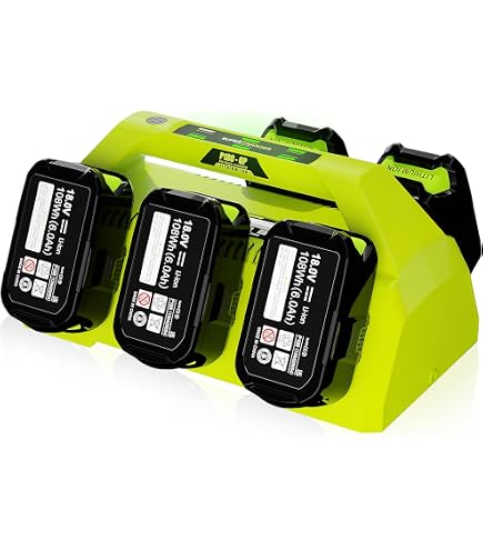 Station De Charge Ryobi RC18640 18V 6 Ports + Batterie 2,0AH Incluse