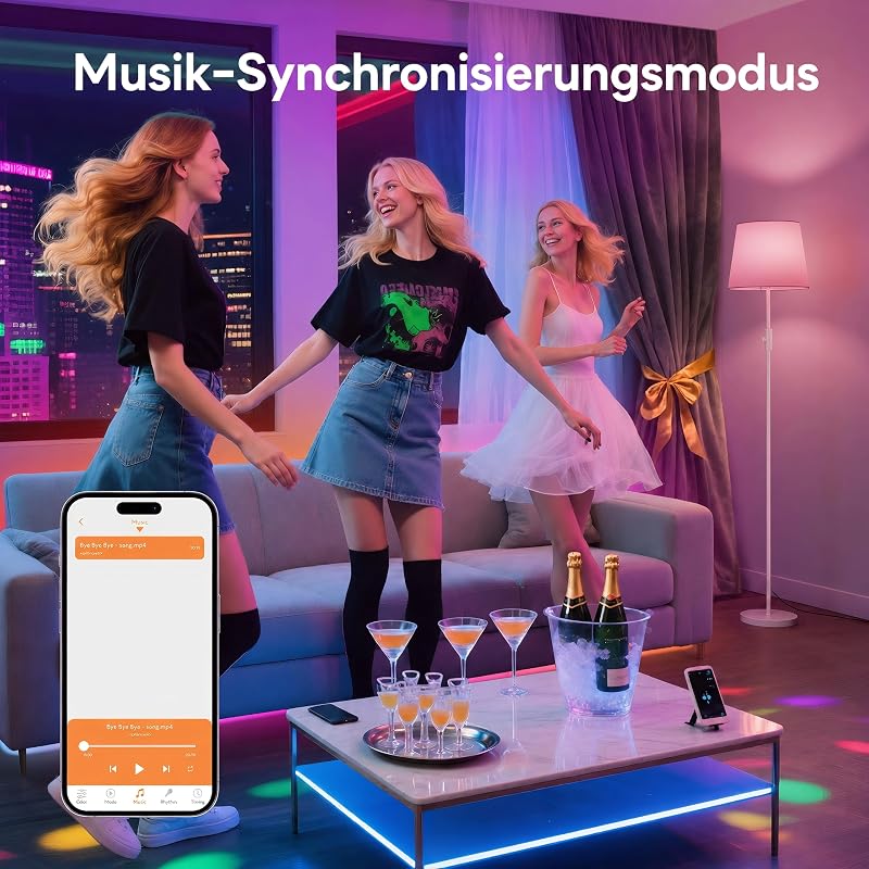 Smarte Stehlampe mit App-Steuerung, Kompatibel mit Alexa