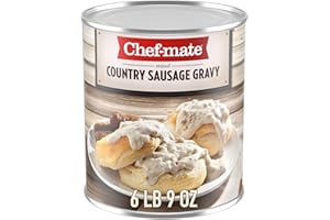 Chef-mate Country Sausage Gravy, Breakfast Sausage, Biscuits and Gravy, 6 lb 9 oz (#10 Can Bulk)