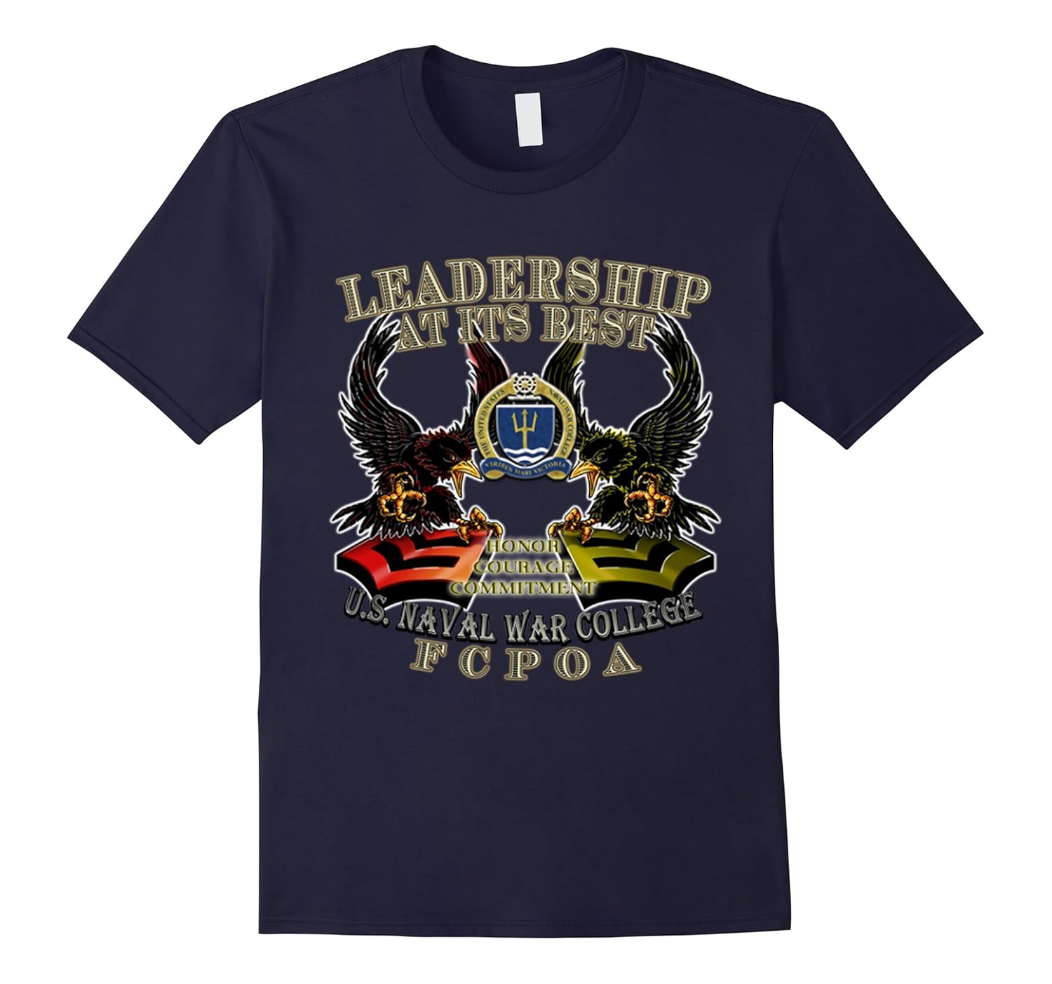 US Naval War College FCPOA Tshirt-Rose